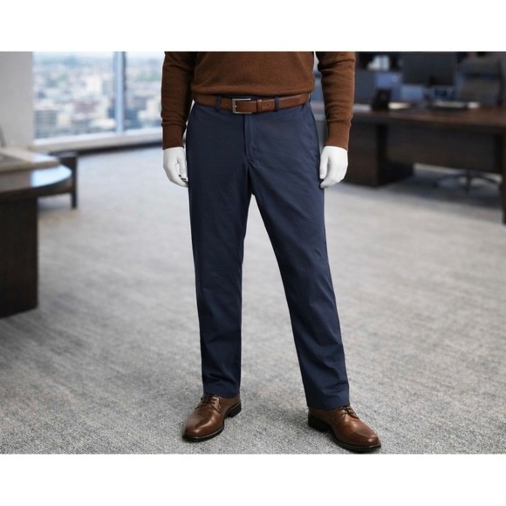 Lululemon Commission Pants‎ Men's 34 Navy Warpstreme Classic Preppy Golf  M5522S